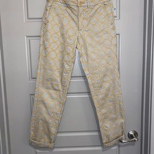 Chino by Anthropologie Tan Embroidered Pants